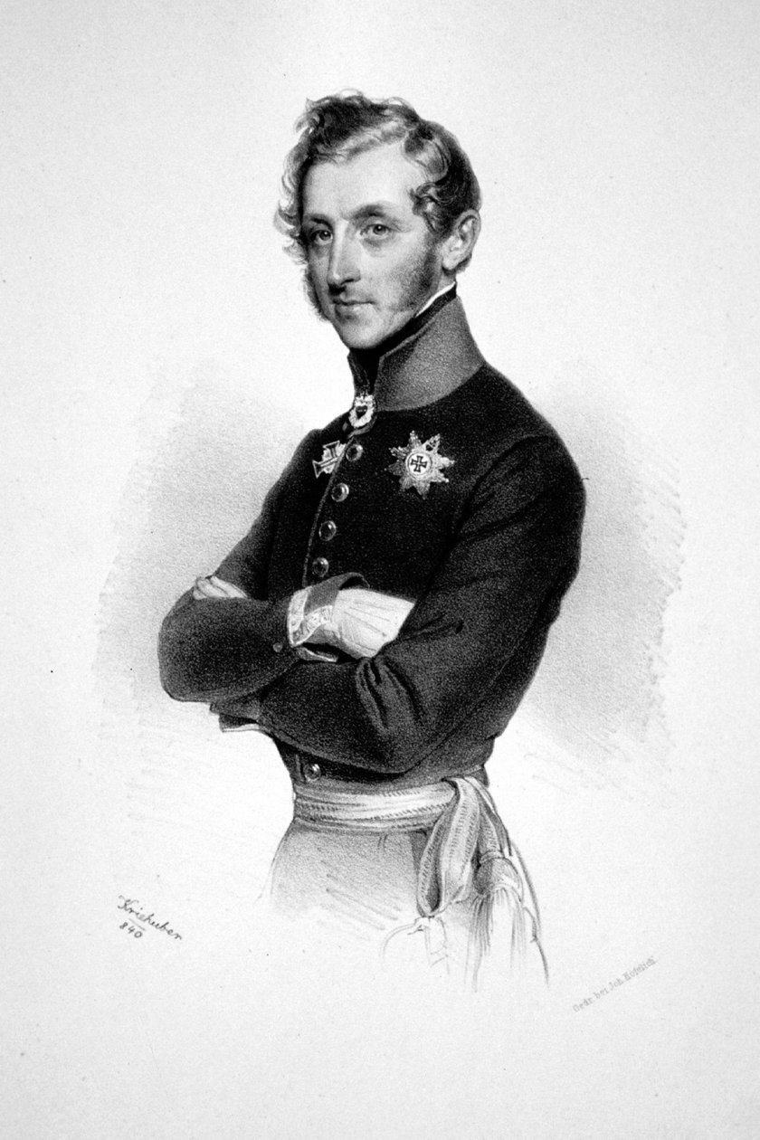 Friedrich Hannibal Thurn-Taxis Lithograph by Josef Kriehuber