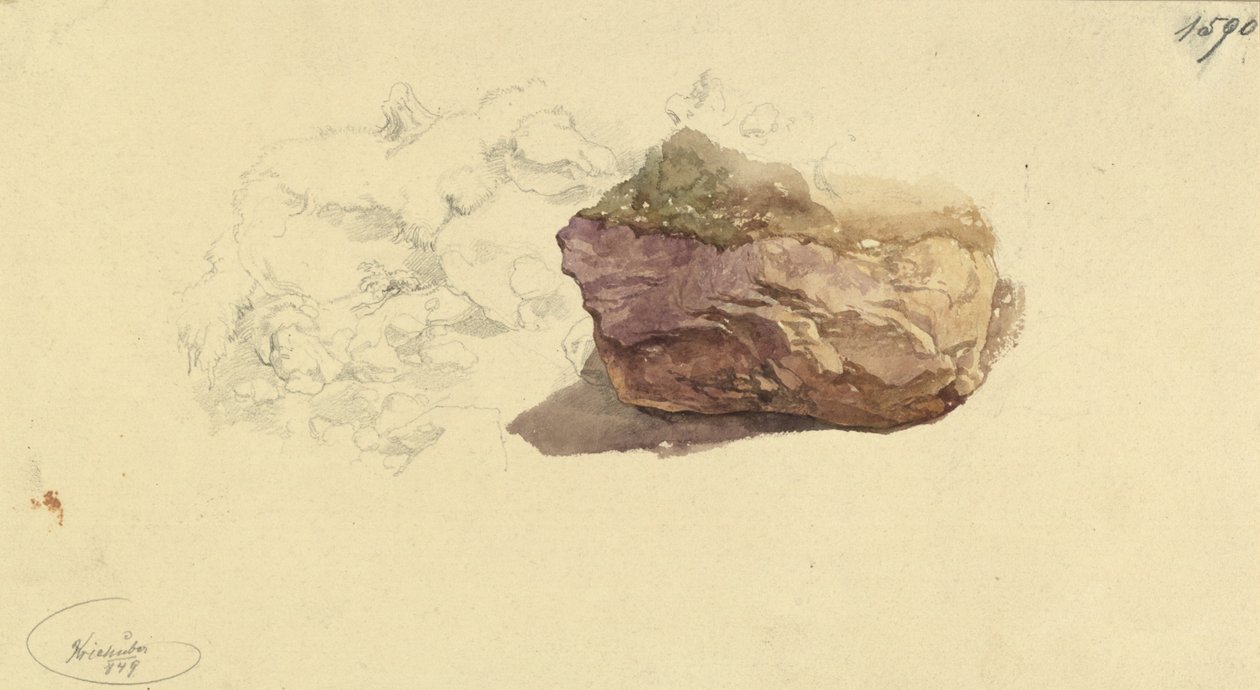 Rock Study by Josef Kriehuber