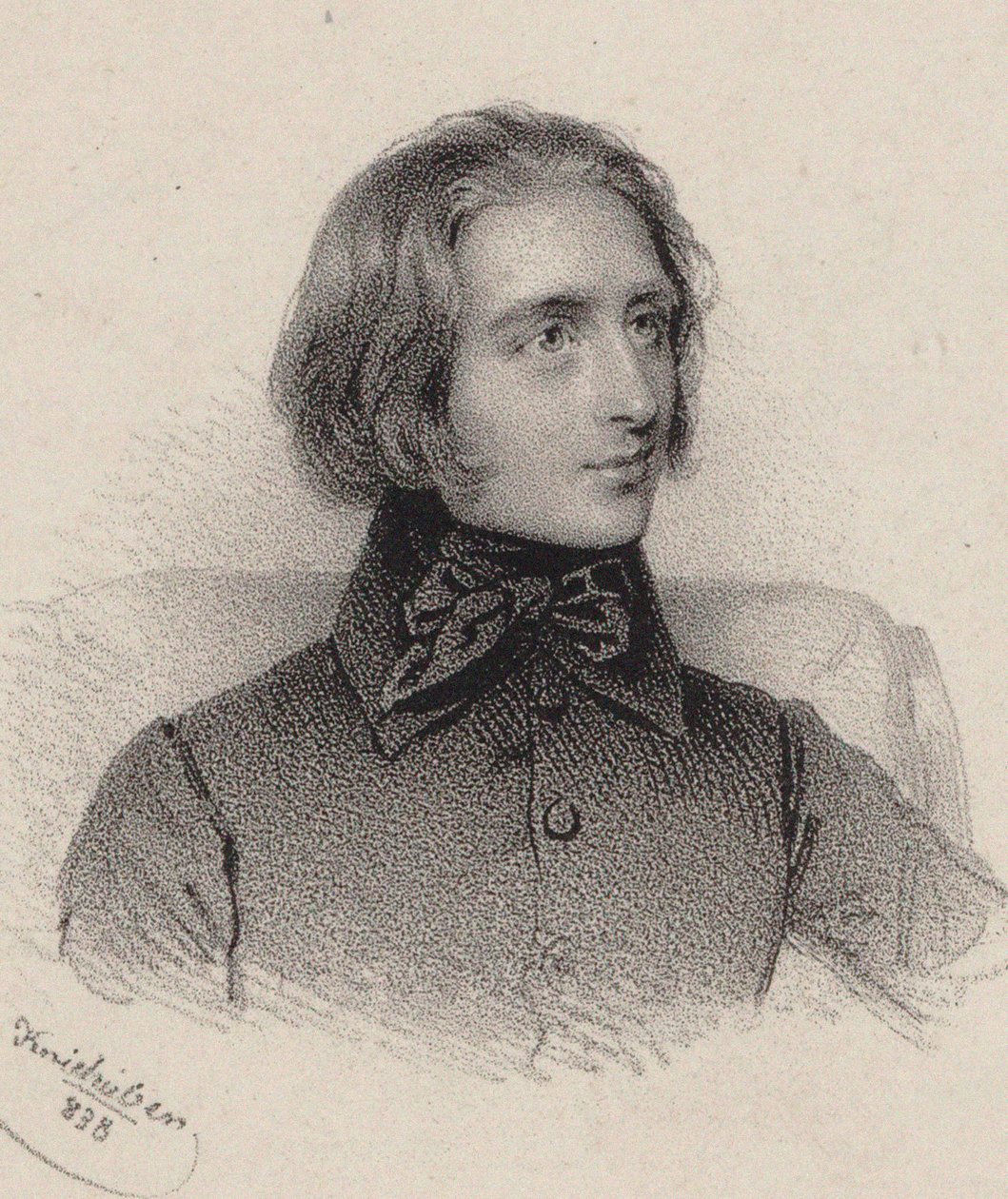 Portrait of the Composer Franz Liszt, 1838 by Josef Kriehuber