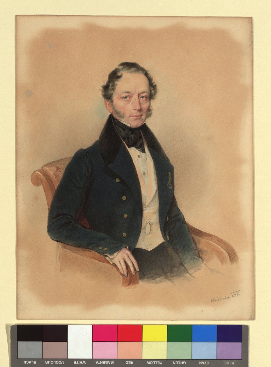 Unknown Gentleman by Josef Kriehuber