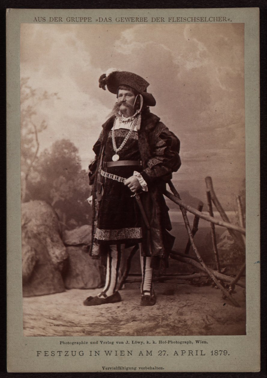Joseph Ullmann, Butcher at the Makart Parade 1879 by Josef Löwy