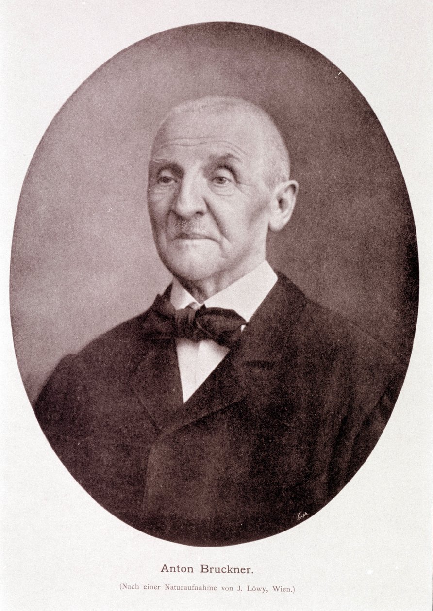 Austrian composer and organist Anton Bruckner (1824 - 1896). by Josef Löwy