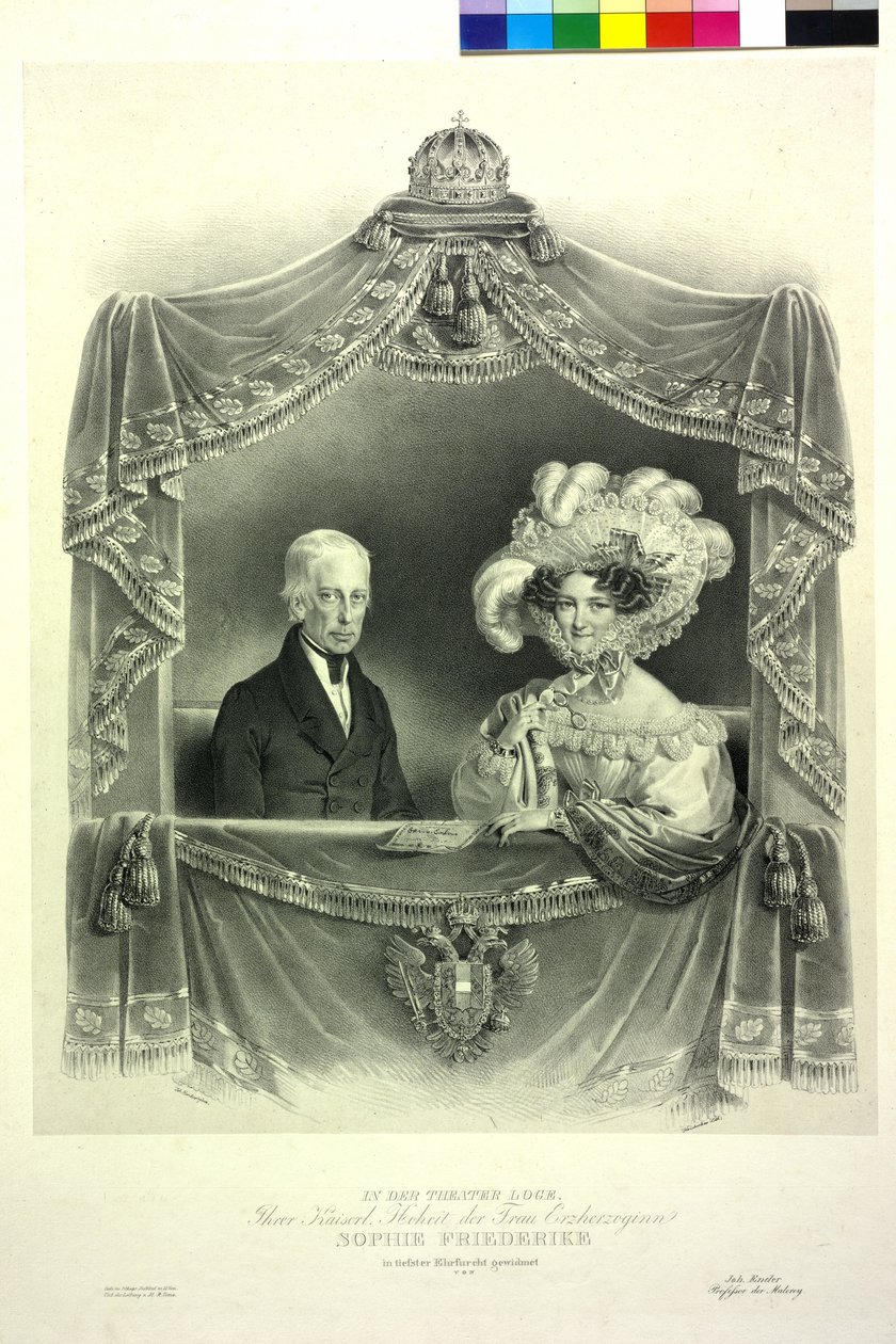 Francis II in the Theatre Lodge by Josef Nikolaus Kriehuber