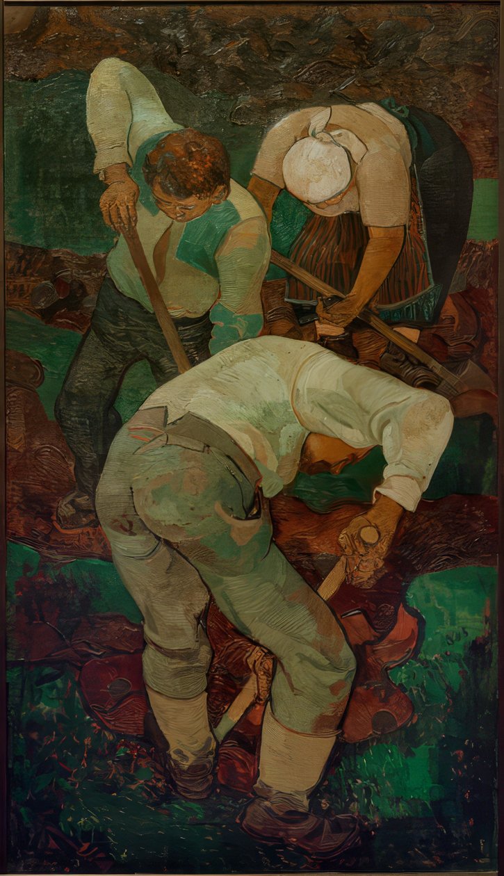 Digging Farm Labourers by Josef Scharl