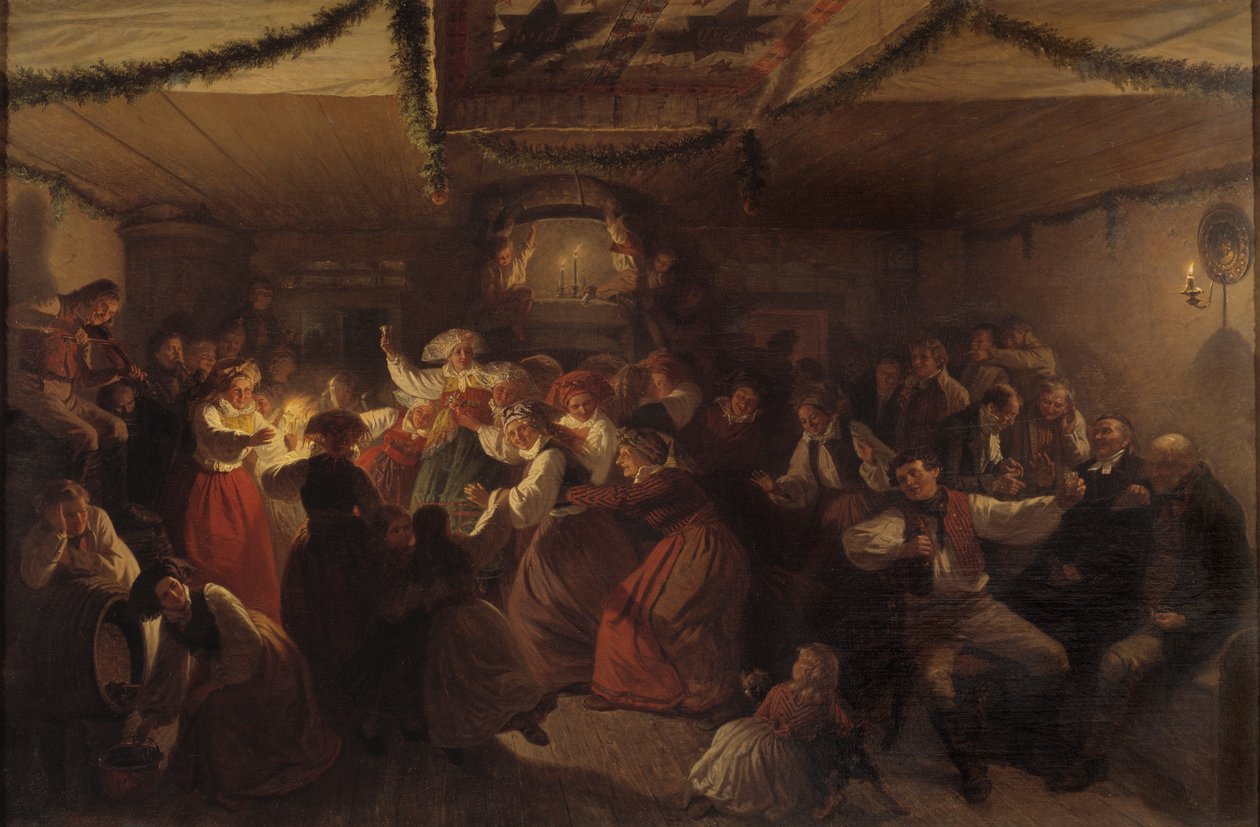 The Wedding in Vingåker, 1857 by Josef Wilhelm Wallander