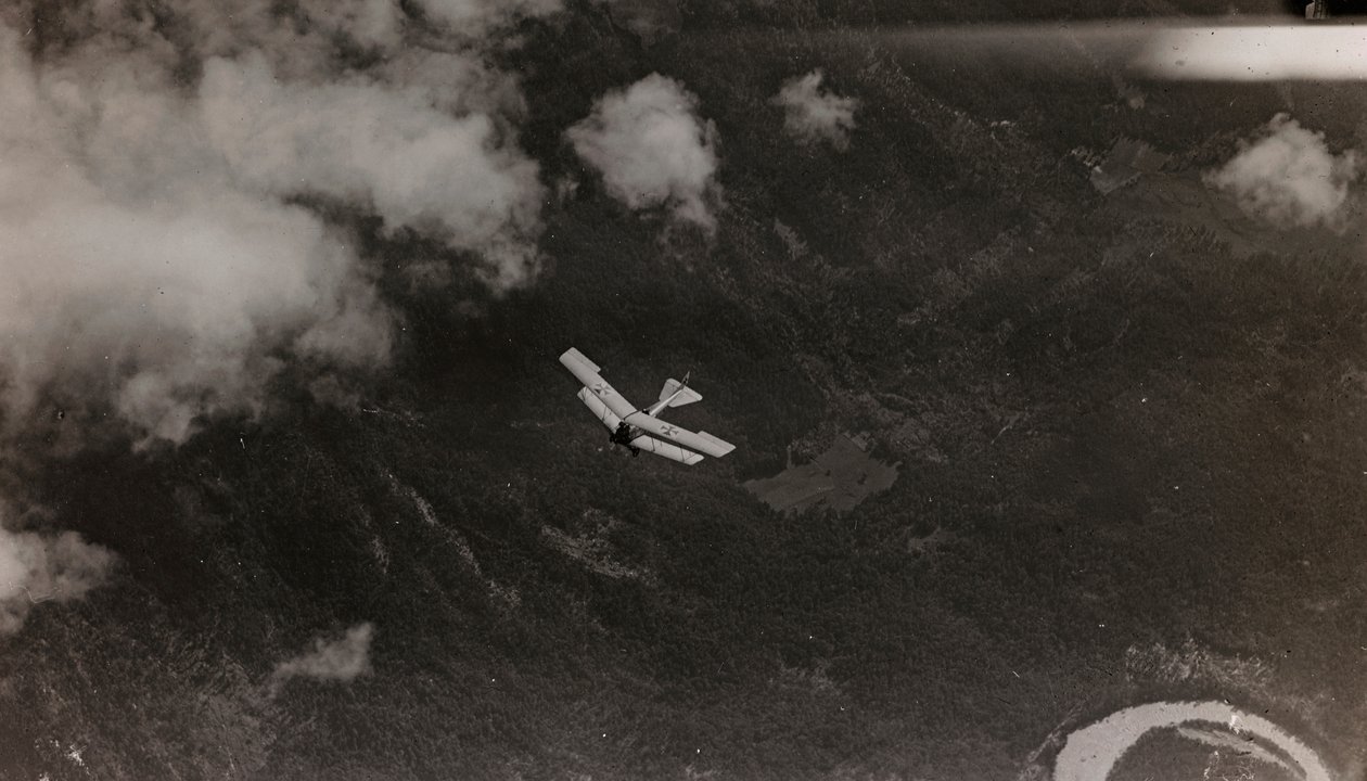 An Austrian Plane Flies Over by Josef Zohles