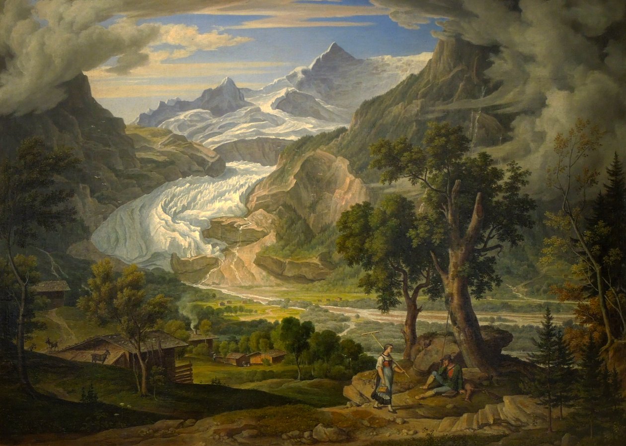 The Grindelwald Glacier in the Alps by Joseph Anton Koch