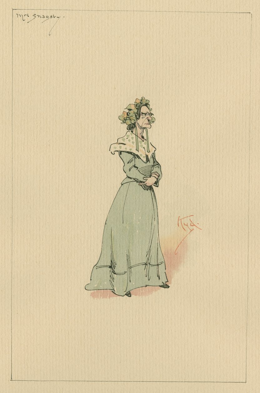 Mrs Snagsby by Joseph Clayton Clarke