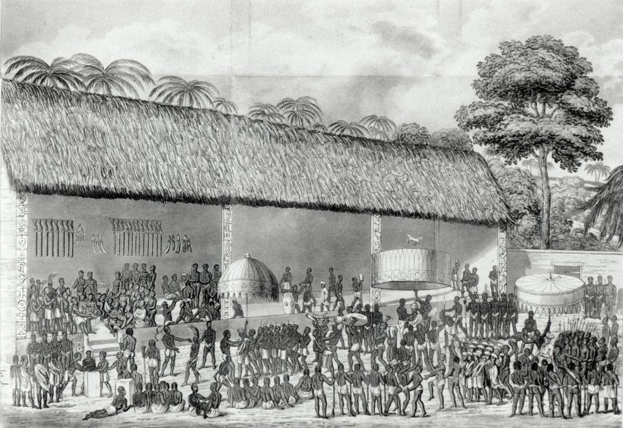 Adai religious festival at the court of the King of Ashanti in March 1820, from 