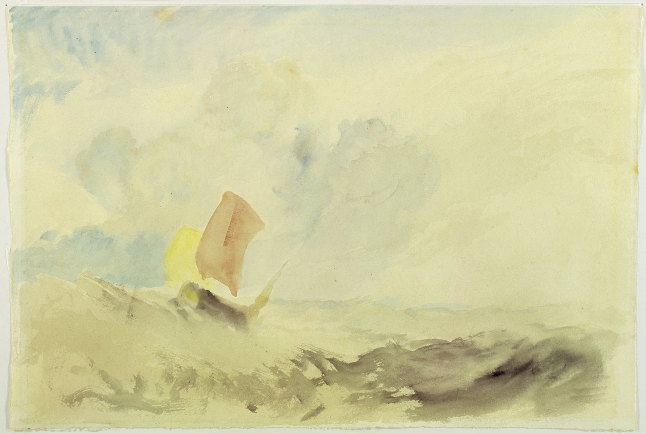 A Sea Piece - A Rough Sea with a Fishing Boat, 1820-30 by Joseph Mallord William Turner
