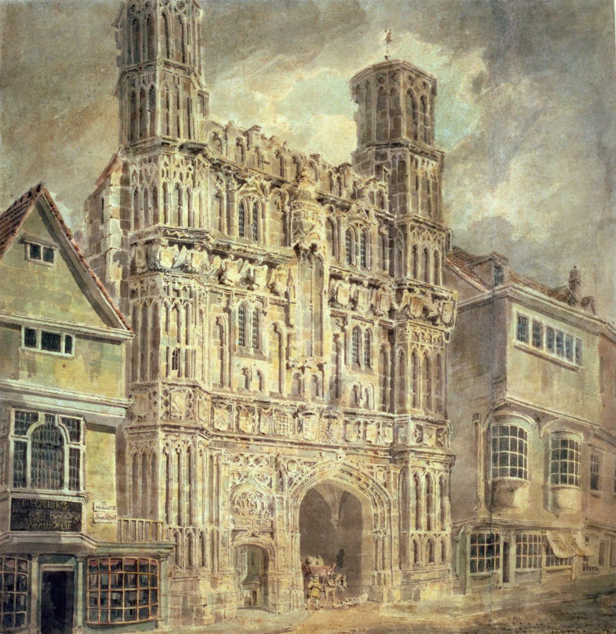 Christchurch Gate, Canterbury, c.1792-93 by Joseph Mallord William Turner