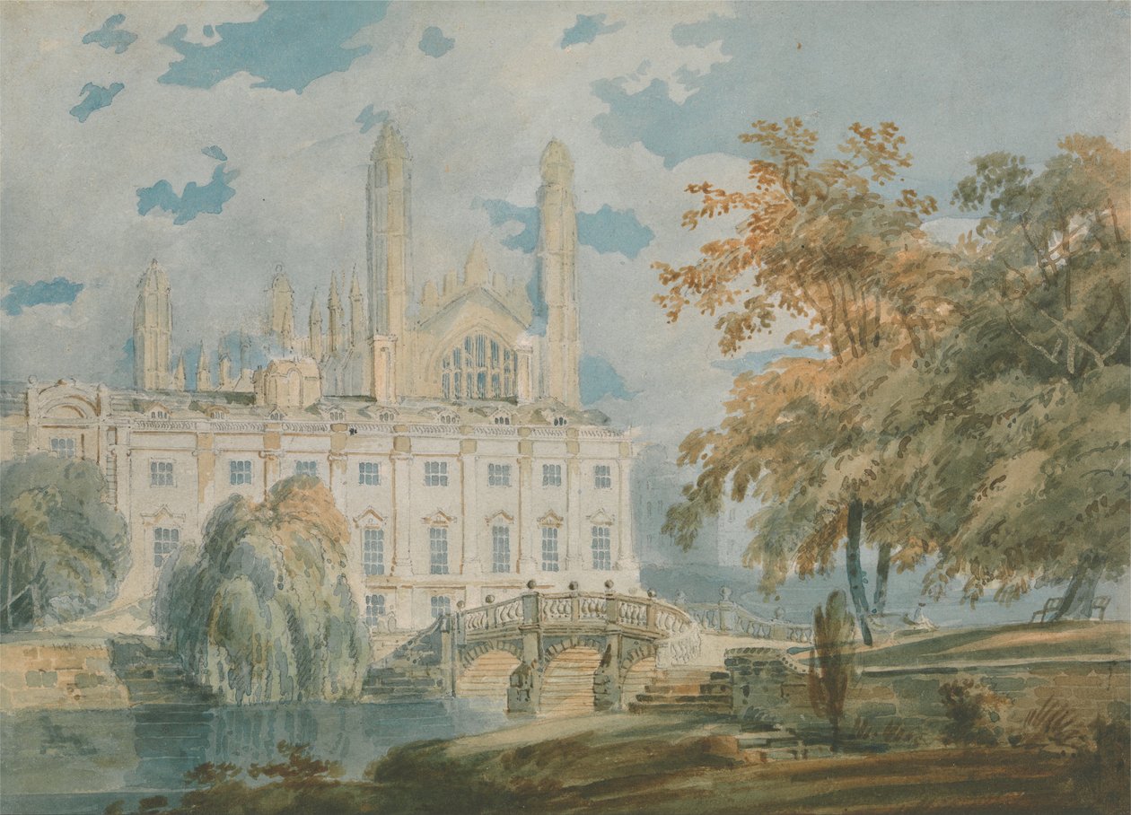 Clare Hall and King’s College Chapel, Cambridge, from the Banks of the River Cam by Joseph Mallord William Turner