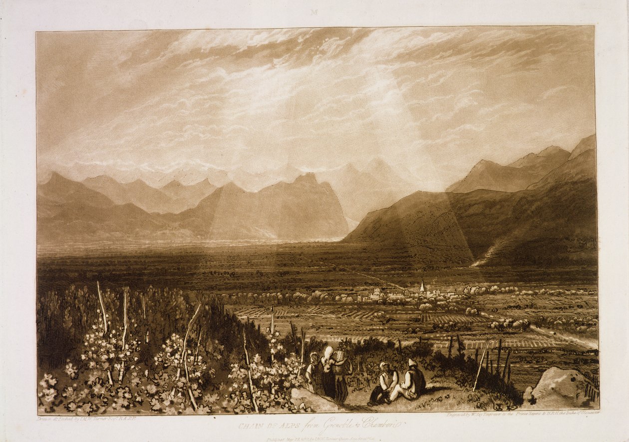 Chain of Alps from Grenoble to Chamberi, from the 