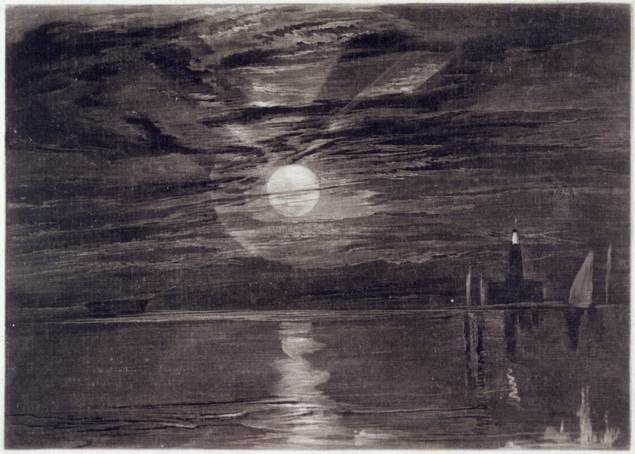 Shields Lighthouse, c.1825 by Joseph Mallord William Turner