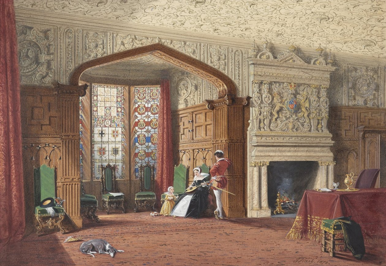 An Elizabethan Room at Lyme Hall, Cheshire by Joseph Nash