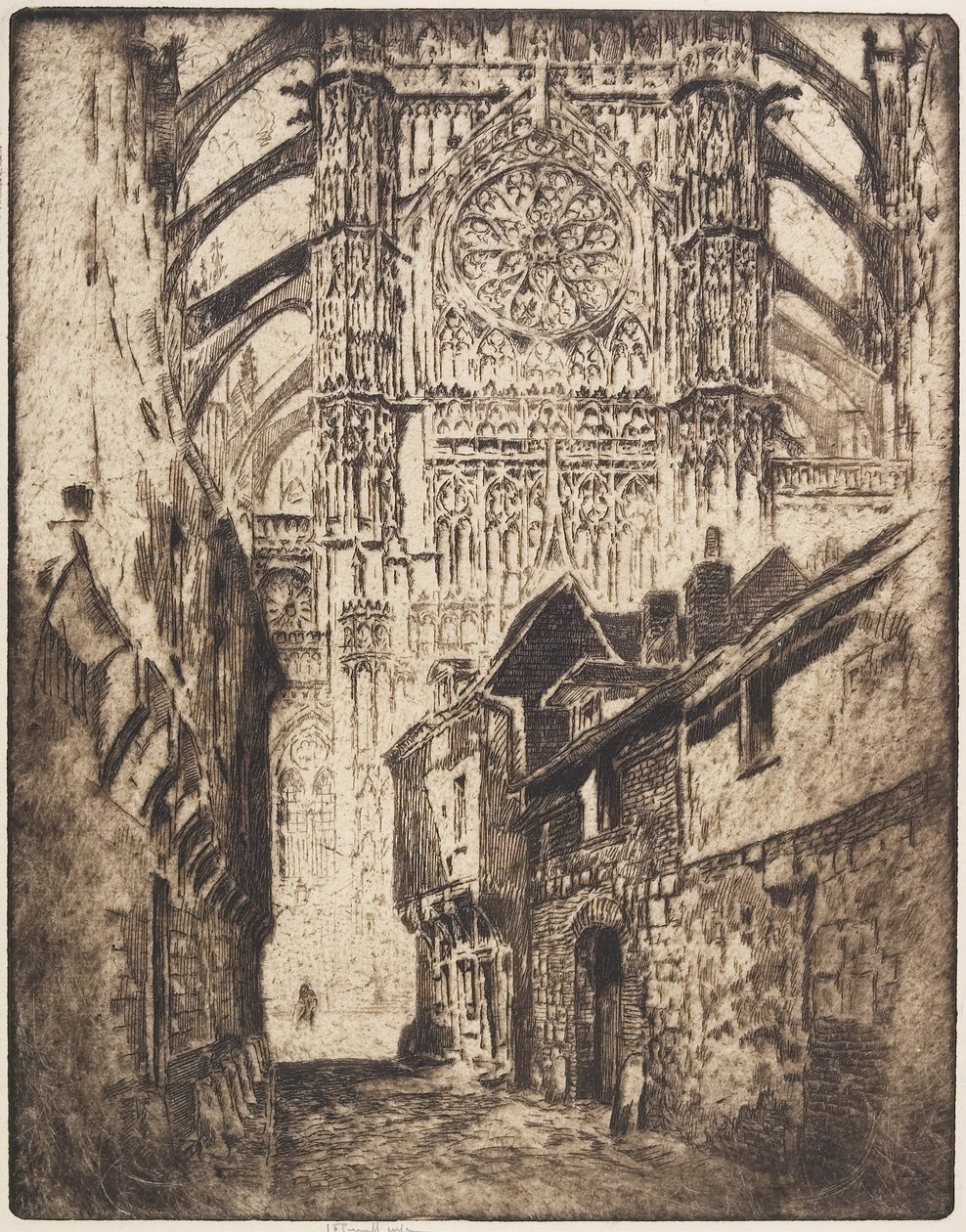 Rose Window, Beauvais, 1907 by Joseph Pennell