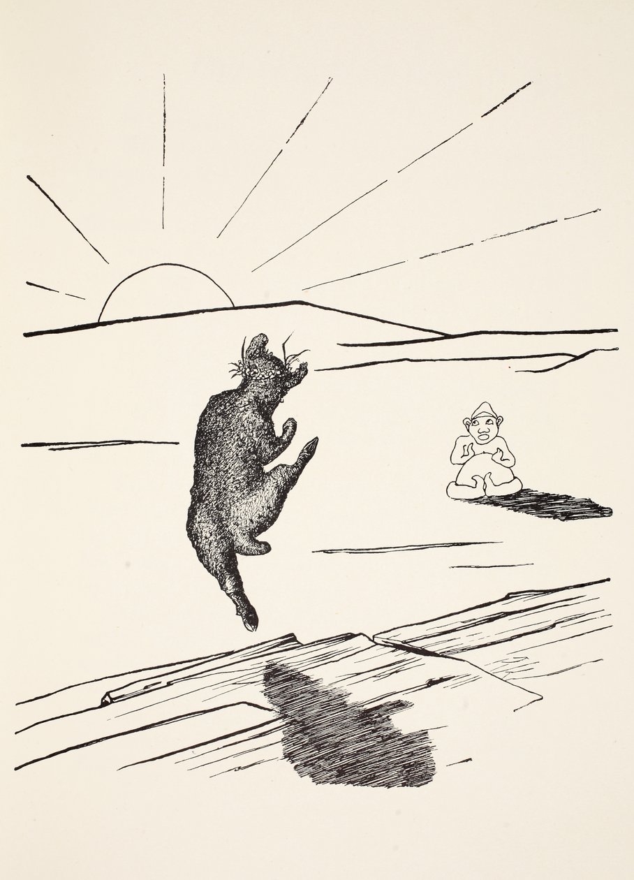 Old Man Kangaroo when he was the Different Animal with four short legs, illustration from 