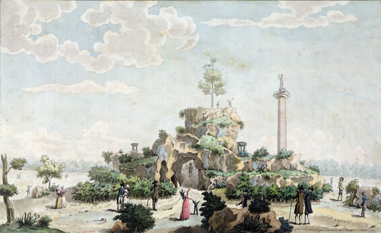 Artificial Mountain Constructed in 1793 on the Champs de Mars by Joseph Tassy