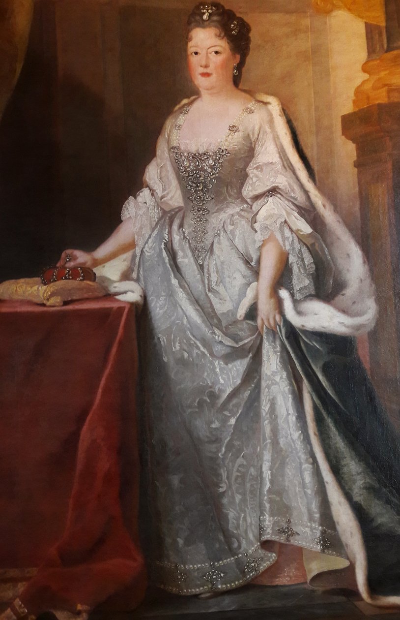 Portrait of Therese Kunigunde of Poland with a Crown by Joseph Vivien