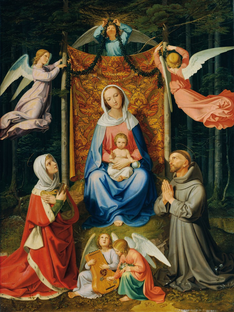 Waldesruh (Madonna with Child, Saint Adelheid and Saint Francis) by Joseph von Führich  