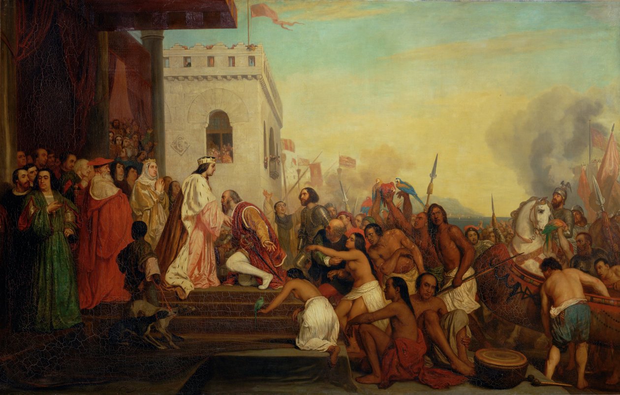 Christopher Columbus received by Ferdinand II and Isabella the Catholic ...