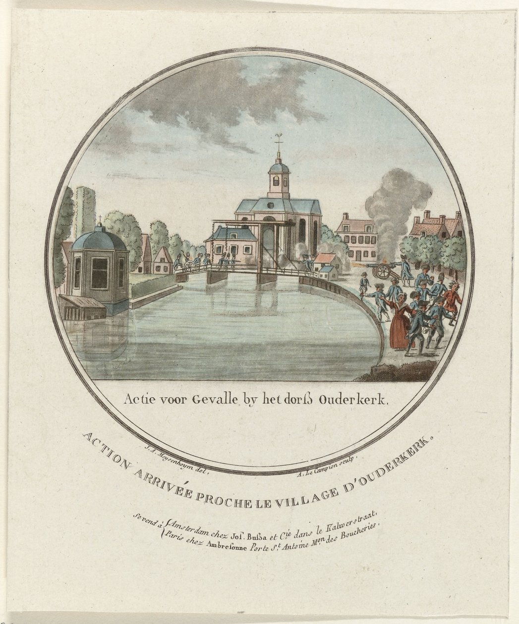 Attack at Ouderkerk aan de Amstel, 1787 by Joseph Alexandre Le Campion