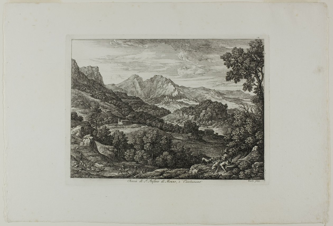 Castle of Saint Stephan of Mezzo and Canturano by Joseph Anton Koch