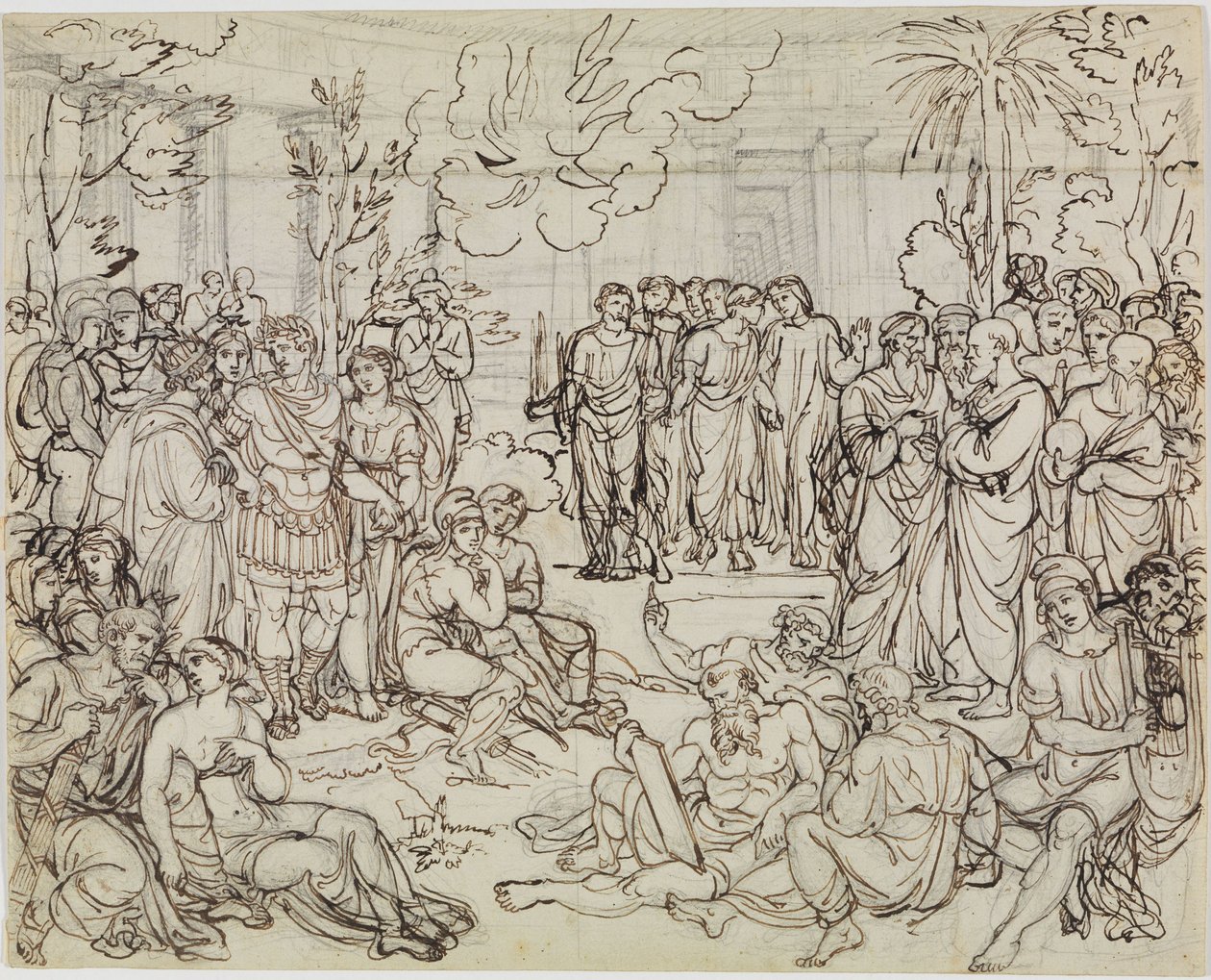 Dante and Virgil with the Heathens in Limbo (Dante Inferno, Canto 4, V 52) by Joseph Anton Koch