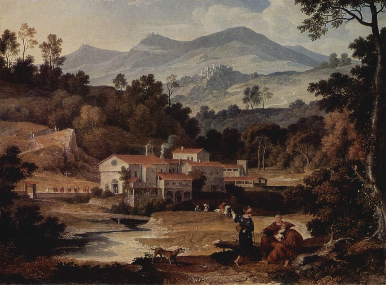 Monastery of San Francesco di Civitella in the Sabine Mountains by Joseph Anton Koch