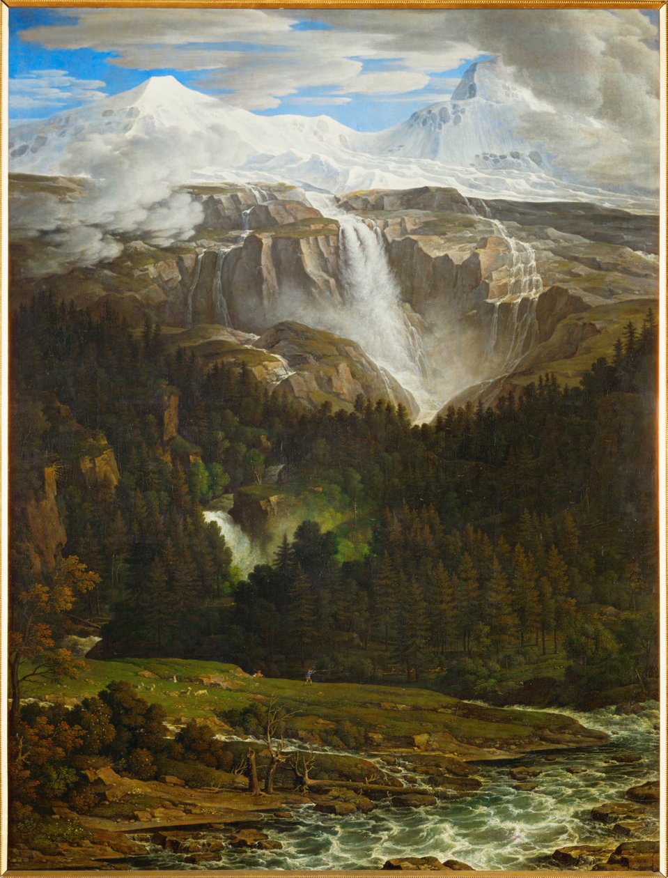 Schmadribach Waterfall in the Lauterbrunn Valley, Berner Oberland, Switzerland by Joseph Anton Koch
