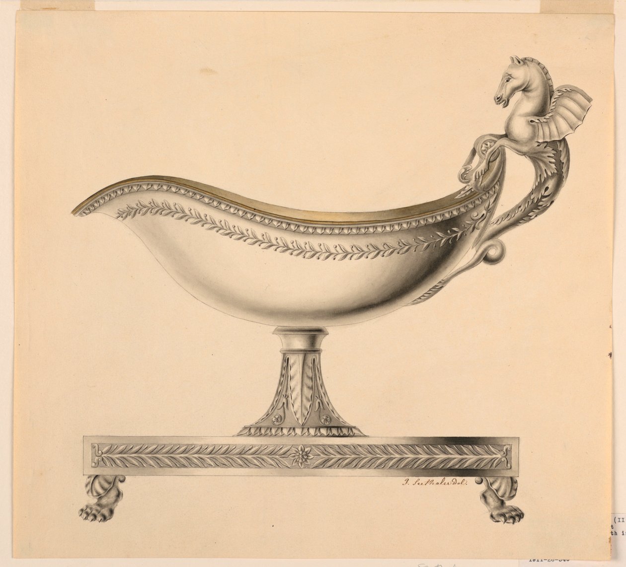 Elevation of a Sauce Boat, 1790–1825 by Joseph Anton Seethaler Ii