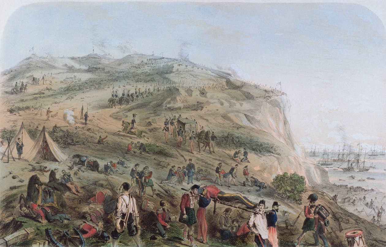 The Heights of Alma - The Day After the Battle by Joseph Austin Benwell