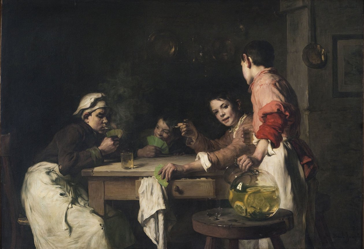 The Card Players, ca. 1897 by Joseph Bail