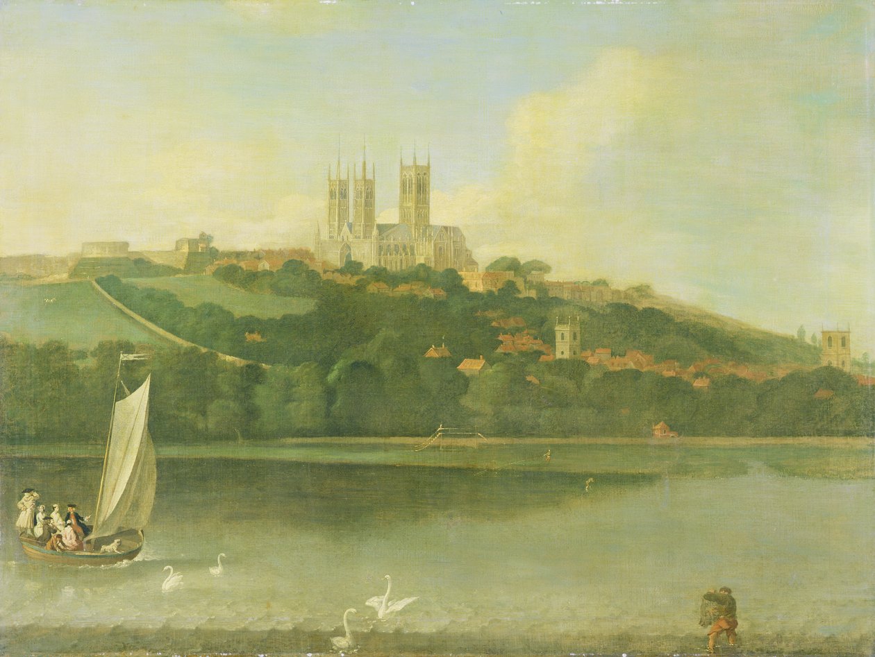A View of the Cathedral and City of Lincoln from the River, c.1760 by Joseph Baker