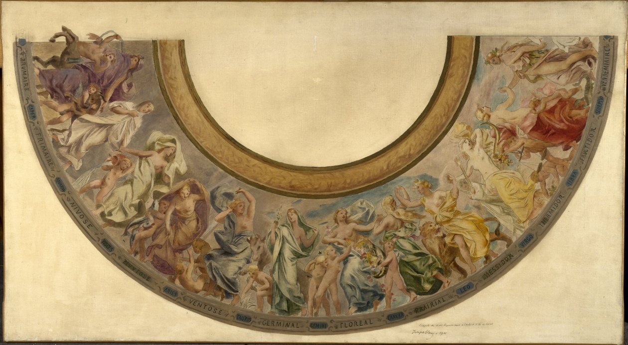 Sketch for the Festival Staircase at Paris City Hall: The Republican Months by Joseph Blanc