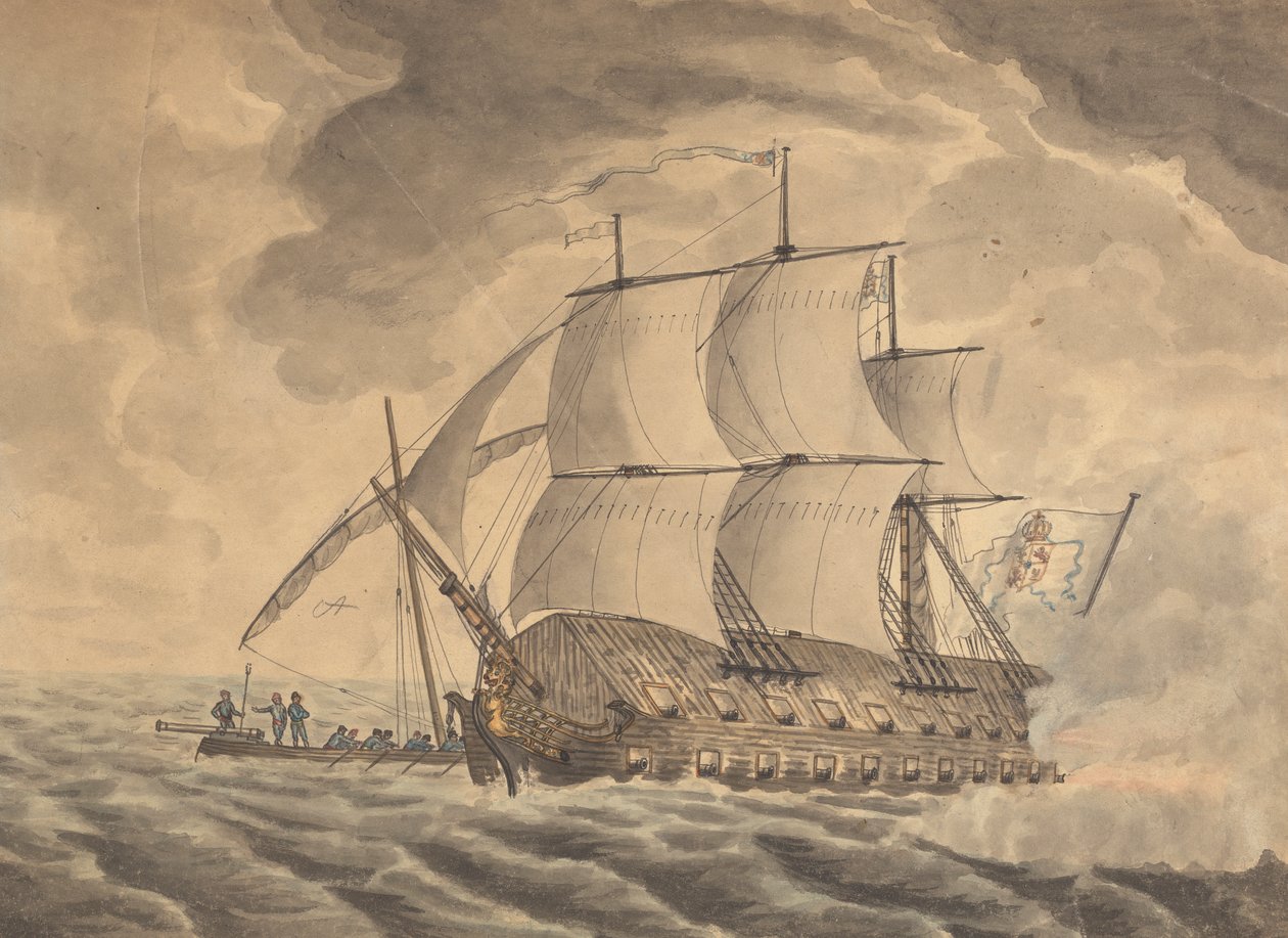 Junk Ship Employed Against Gibralter..Single Junk Ship by Joseph Cartwright