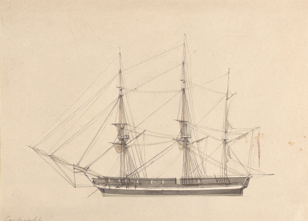 Side View of Single Barque by Joseph Cartwright