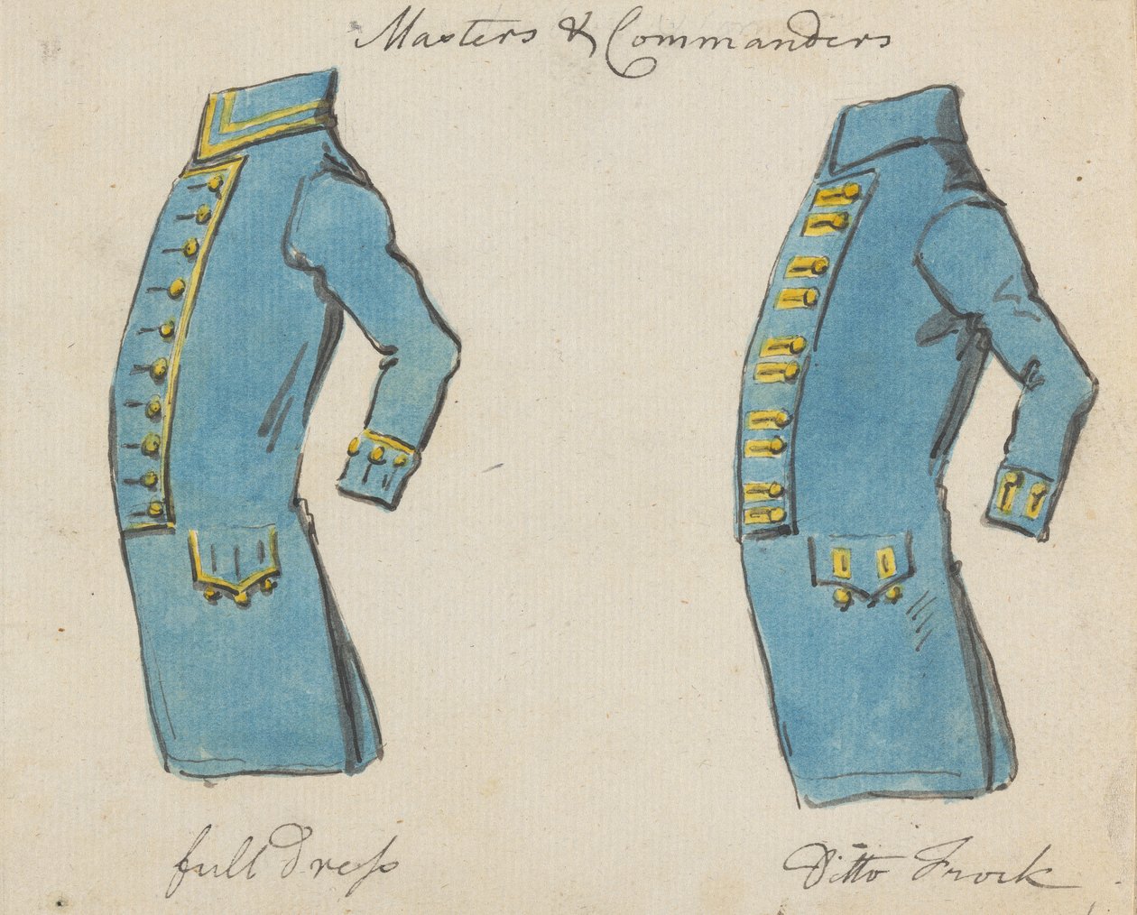Side View of Two Naval Jackets; Masters and Commanders by Joseph Cartwright