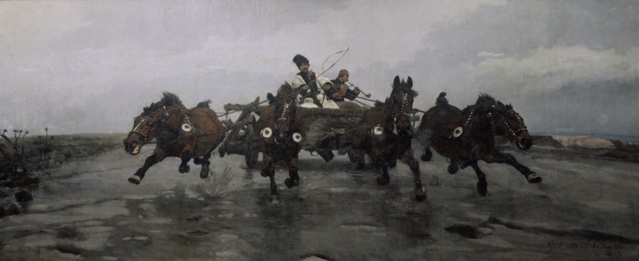 Four in Hand, 1881 by Joseph Chelmonski