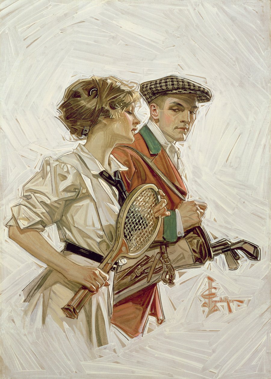 Golf or Tennis? by Joseph Christian Leyendecker