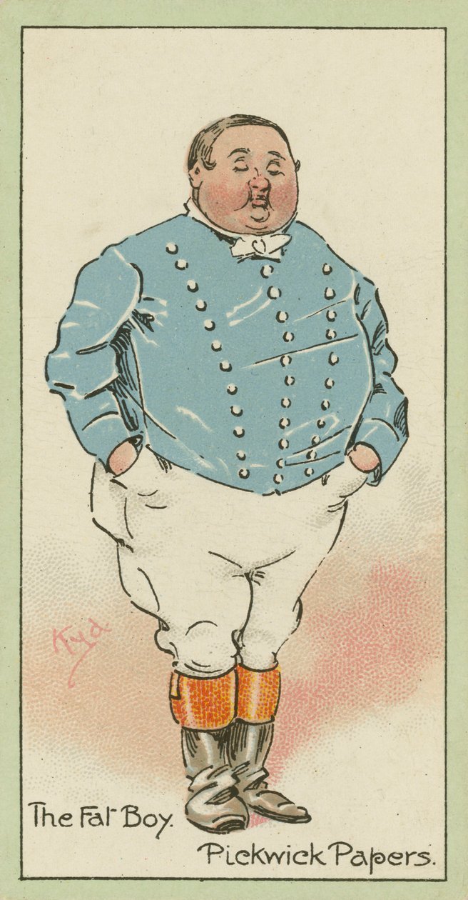 The Fat Boy, Pickwick Papers by Joseph Clayton (1856-1937) (after) Clarke