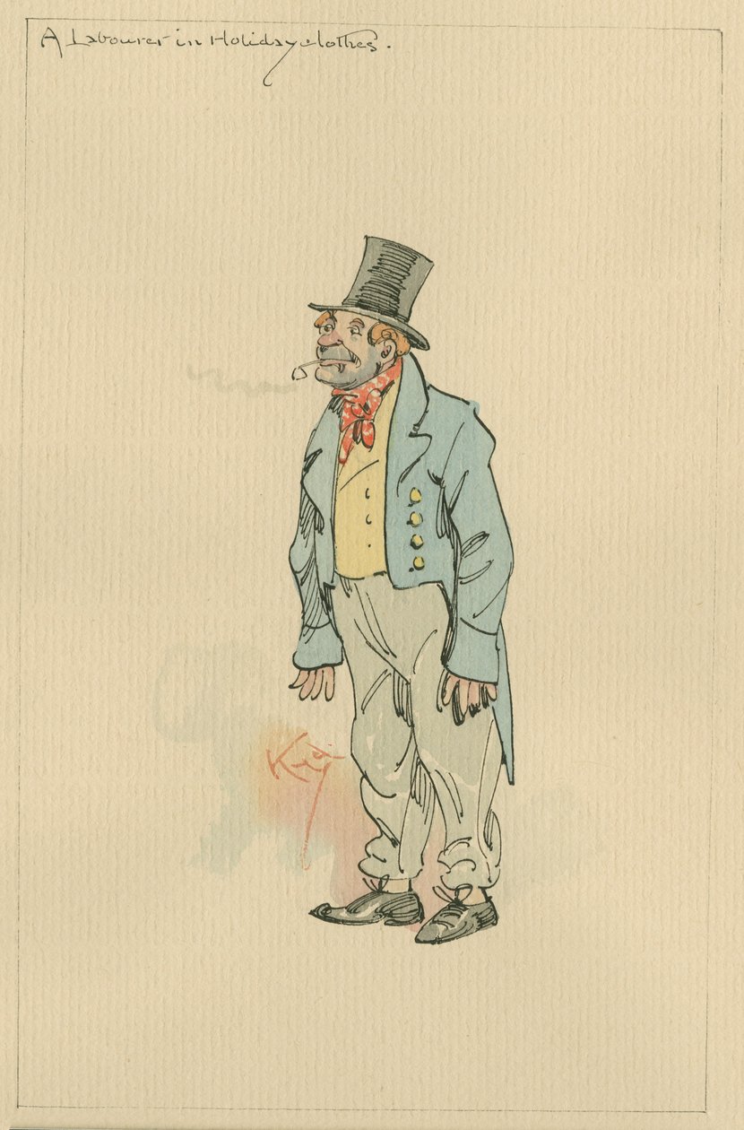 A Labourer in Holiday Clothes, c.1920s by Joseph Clayton Clarke