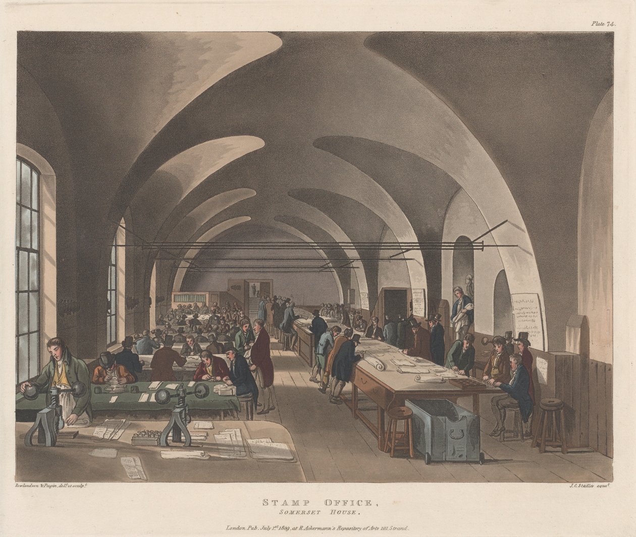 Stamp Office, Somerset House by Joseph Constantine Stadler