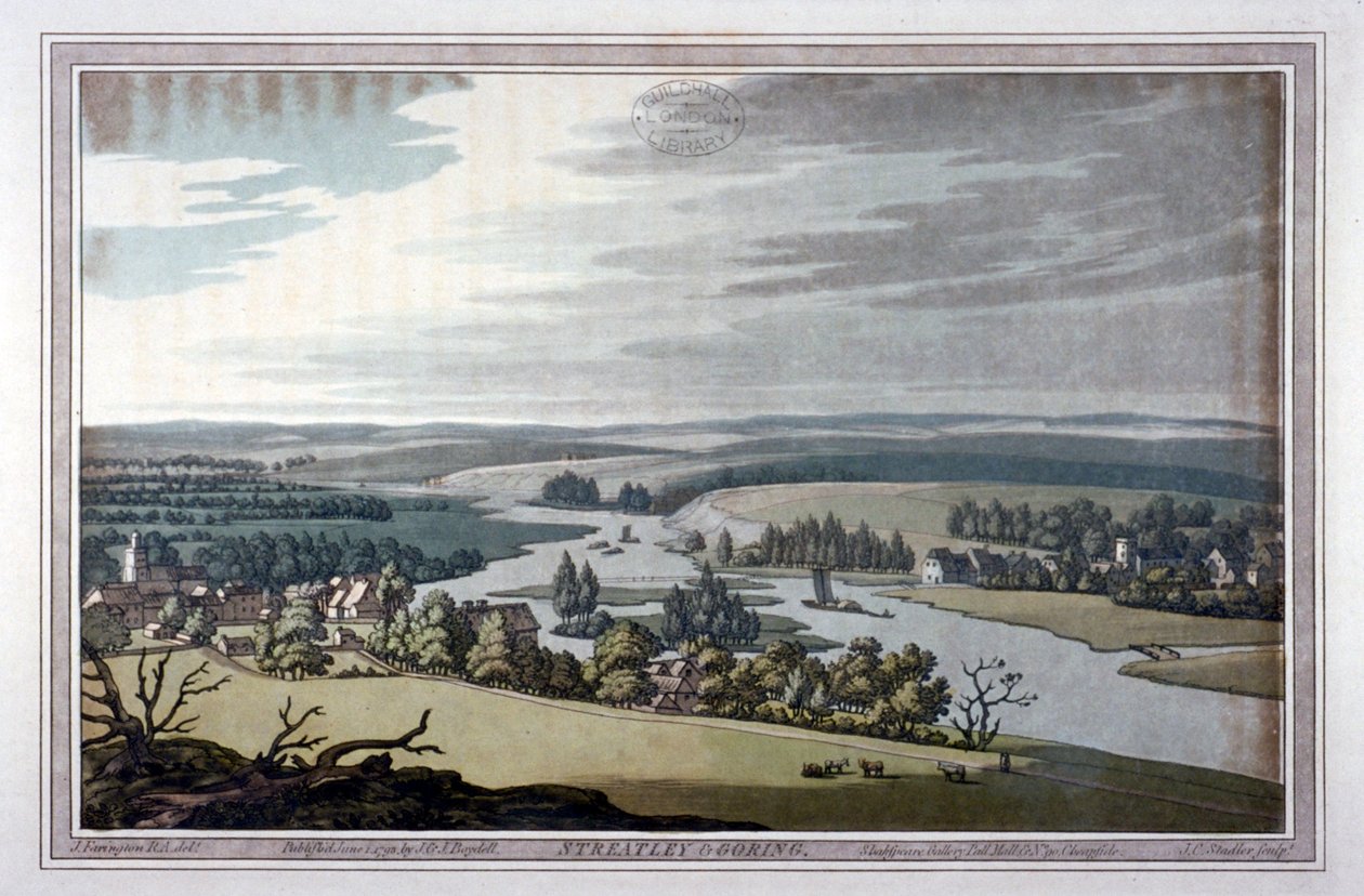 View of Streatley and Goring in Berkshire and Oxfordshire, 1793 by Joseph Constantine Stadler