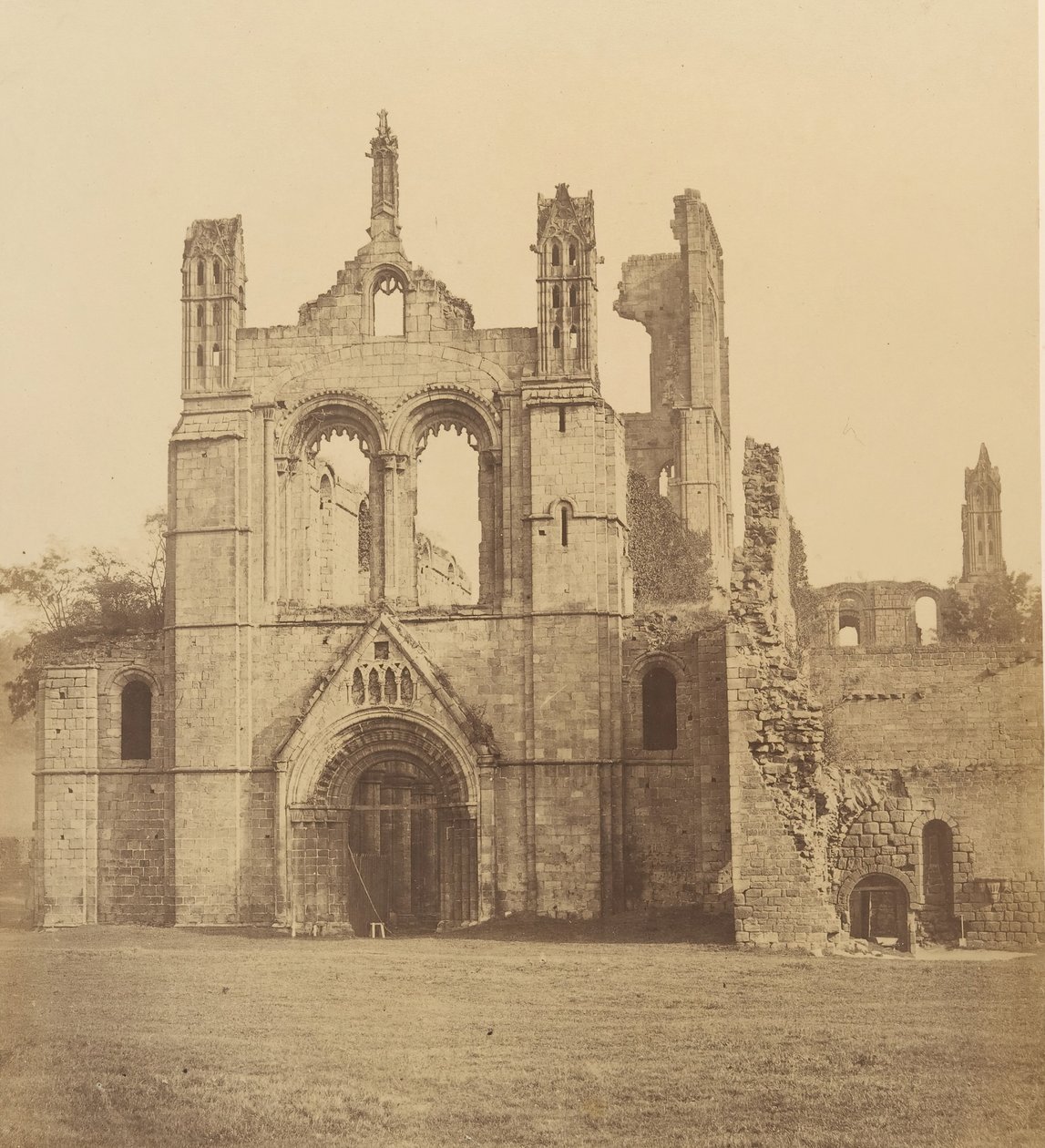 Kirkstall Abbey. From the West, 1850s by Joseph Cundall