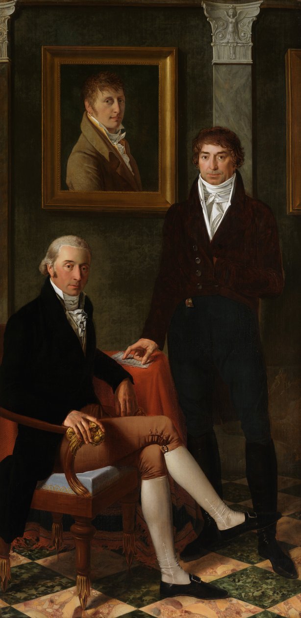 Friendship Portrait of the Artists François Wynckelman, François van der Donckt and Joseph Odevaere by Joseph Denis Odevaere