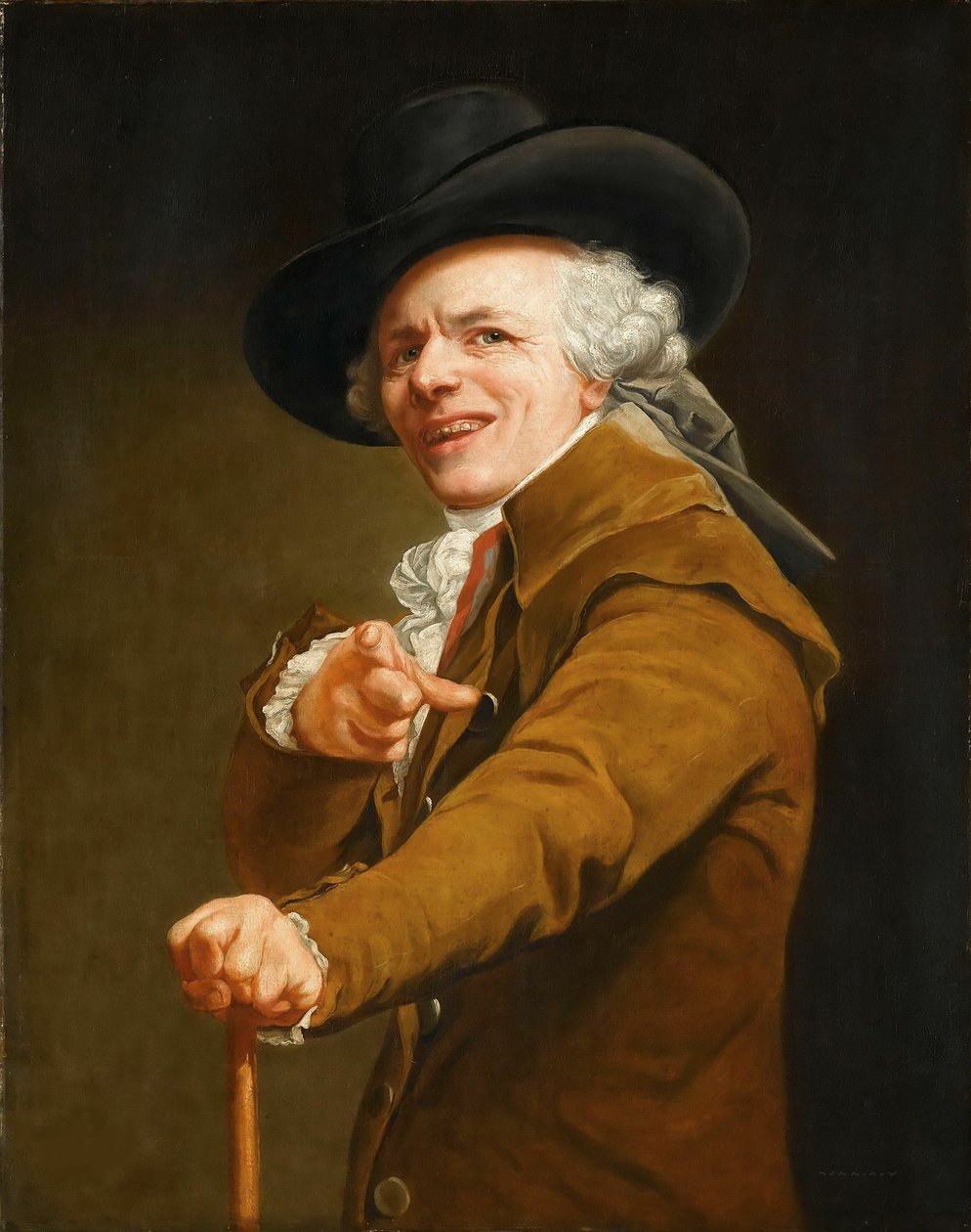 Self-portrait of the artist in the guise of a mocker, c. 1793 by Joseph Ducreux