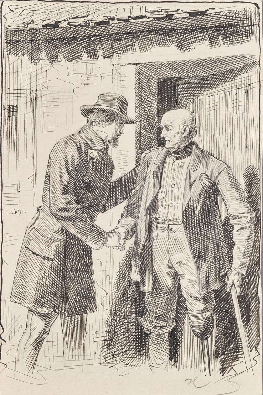 Two Men, One of Them Amputated by Joseph Eugen Hörwarter