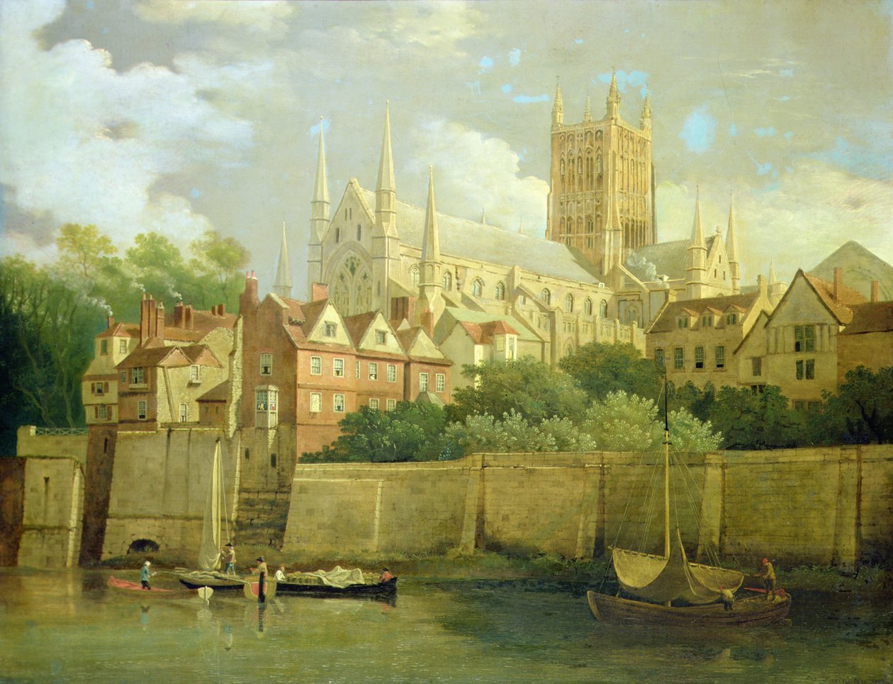 A View of Worcester Cathedral from the Southwest by Joseph Farington