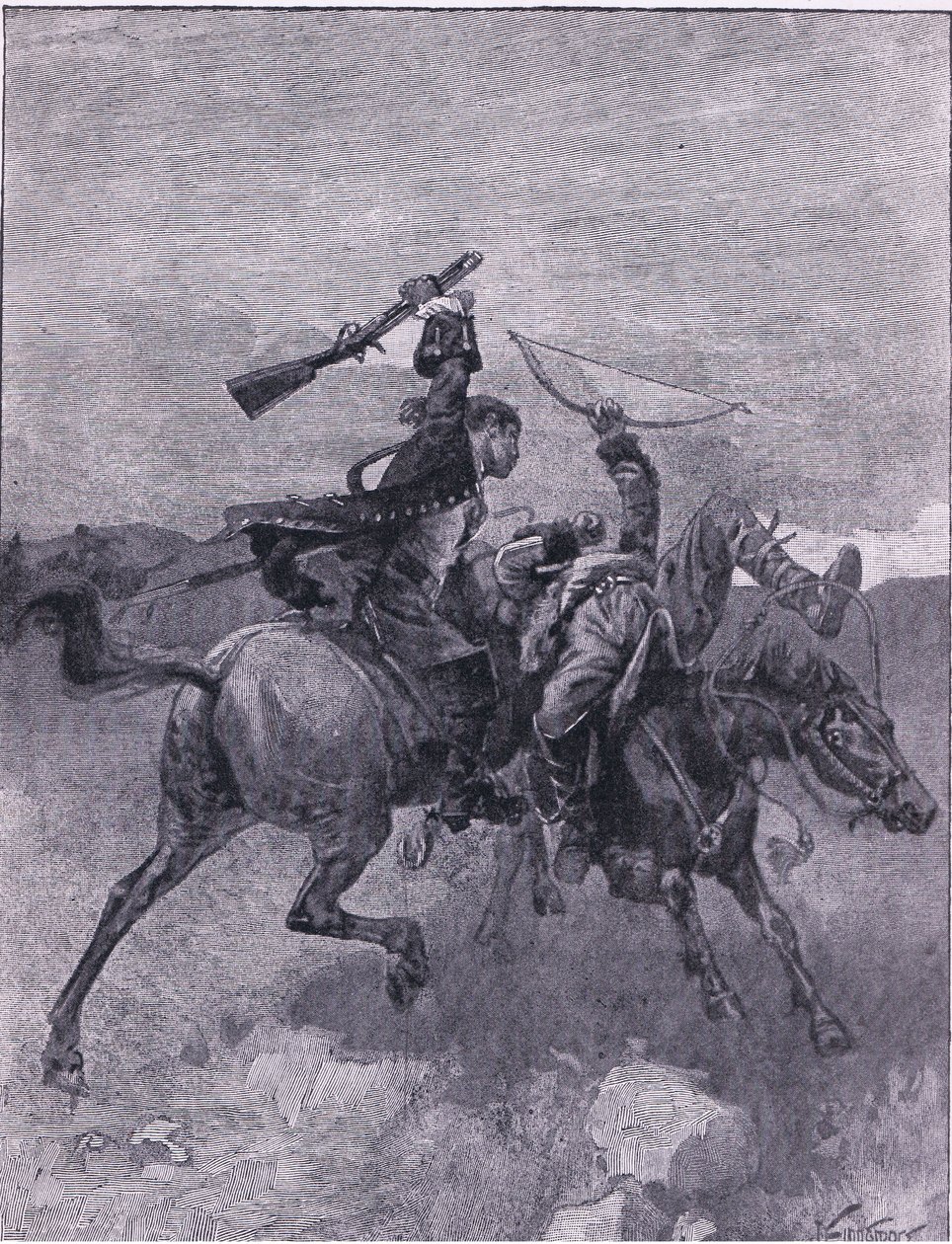 Knocks one of them off his horse by Joseph Finnemore